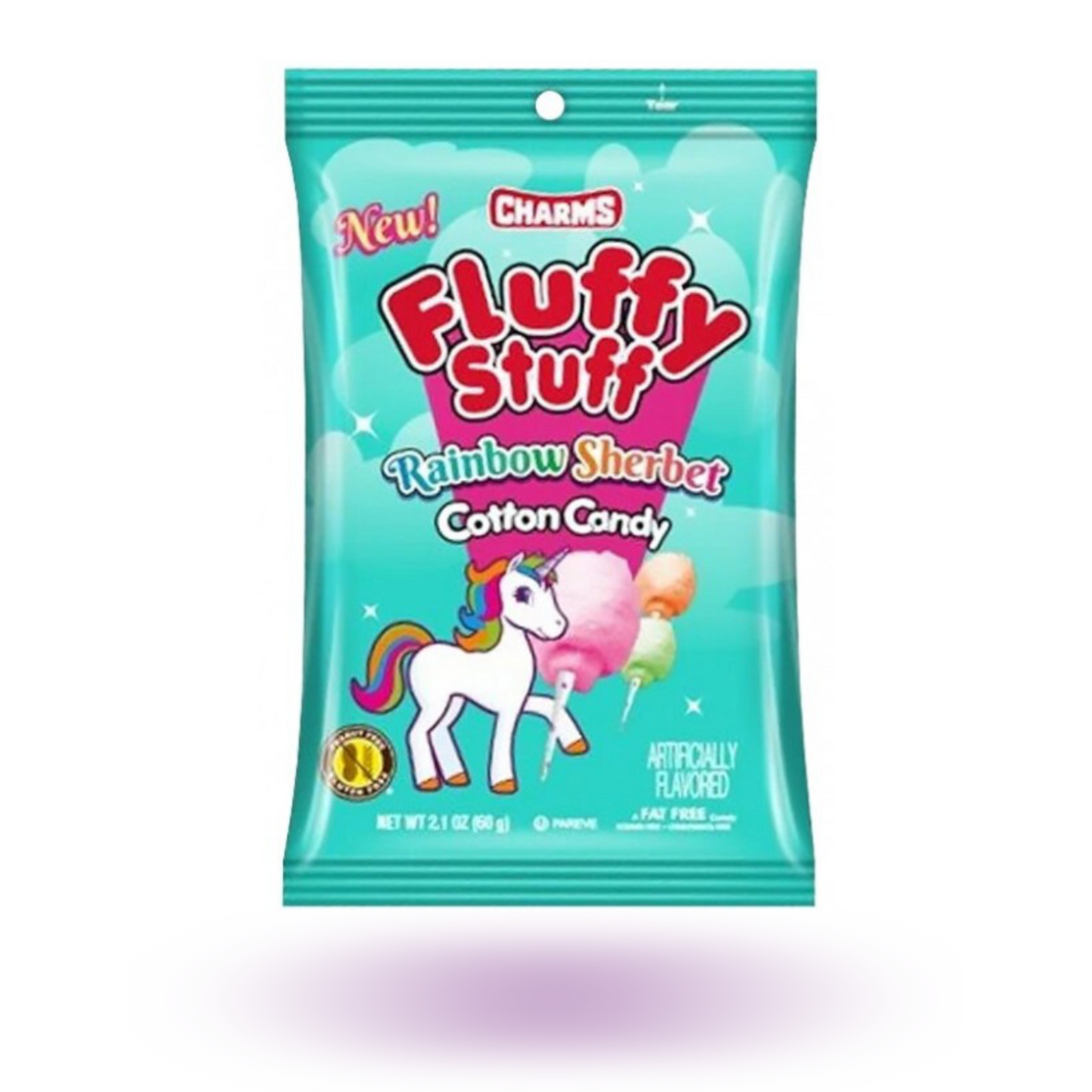 Charms Fluffy Stuff Rainbow Sherbet Cotton Candy 60g