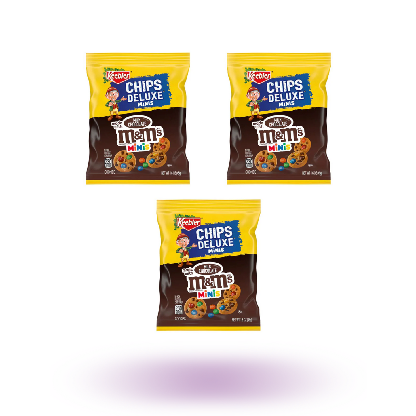 M&M Keebler Bite Size Cookies Minis 3er Pack Bundle